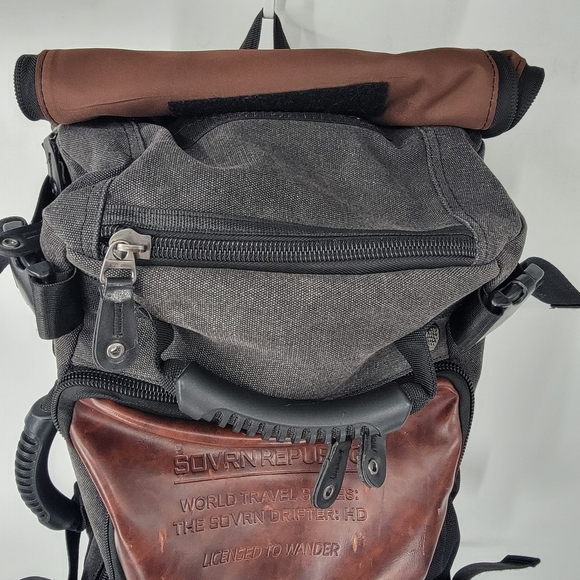 Sovrn Republic Convertible Duffle Backpack Drifter Rugged Weekender Travel Bag - Picture 7 of 16